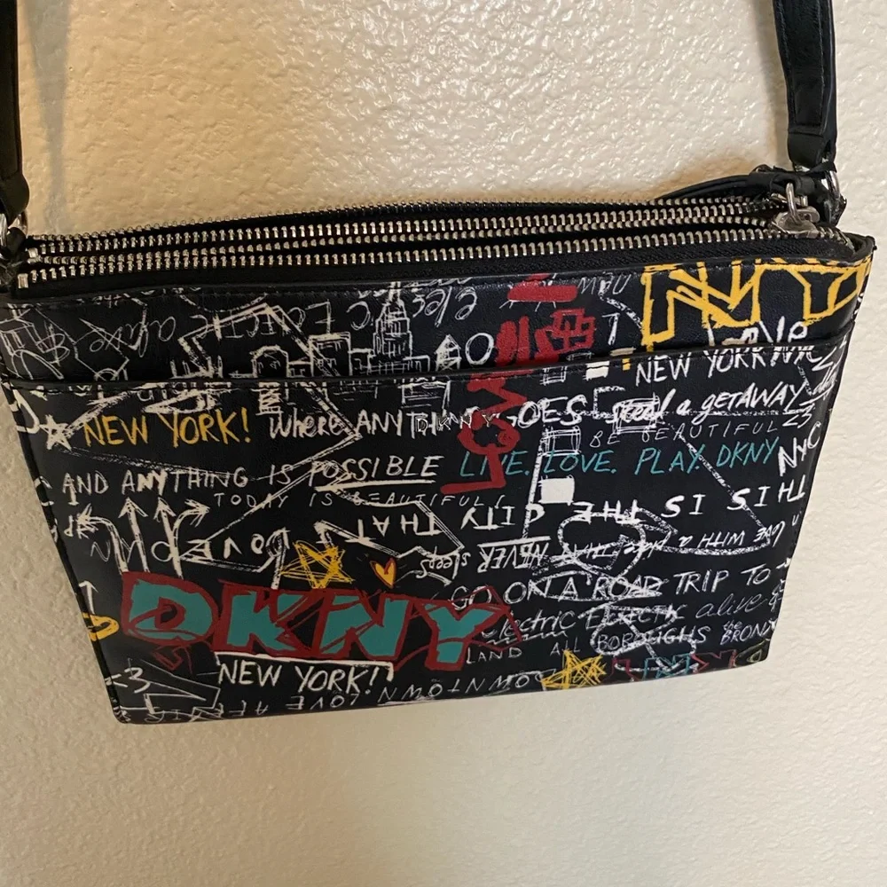 DKNY Graffiti Print Crossbody Bag